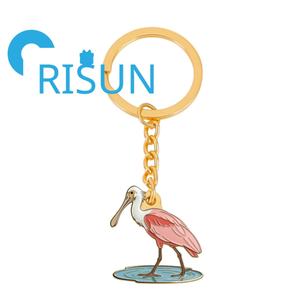Llavero de Metal Esmaltado con Diseño 3D de Ave Marina, Espejuelo Rojo Americano, Regalo para Amantes de <span class=keywords><strong>las</strong></span> Aves, Venta al Por Mayor Personalizada - Product Image 6