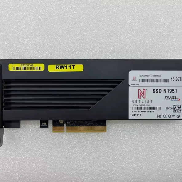 Netlist N1951 15.36TB PCIe Gen3 NVMe SSD HHHL AIC Form Factor Enterprise Solid State Drive for Server Big Data Storage