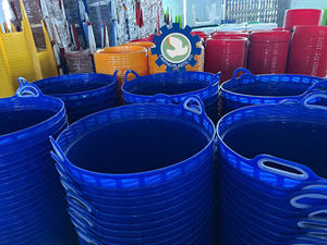 Panier de rangement en plastique pour la pêche, en PP vierge perforé, empilable, personnalisé, pour supermarché, 67x47cm - Product Image 6