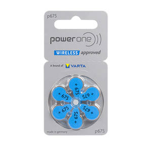 60PCS POWER ONE A675 Zinc <span class=keywords><strong>Air</strong></span> Sans Fil Approuvé P675 675A Batterie pour Prothèses Auditives - Product Image 1
