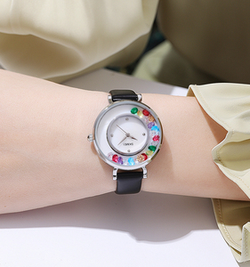 Montres SKMEI 2041 pour filles, bracelet en cuir véritable argenté, montre pour femmes, montre sport à quartz tendance pour femmes, Reloj Montres - Product Image 4