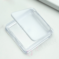 Boîte à fard à joues carrée en gros, boîte à maquillage transparente, étui à fard à paupières transparent, palette de fard à paupières