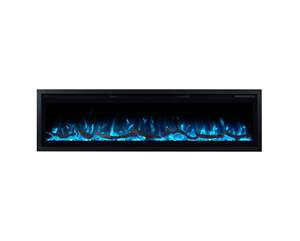 2025 Nueva <span class=keywords><strong>chimenea</strong></span> eléctrica empotrada/montada en la pared Súper delgada de <span class=keywords><strong>50</strong></span> pulgadas con tecnología de llama HD y aplicación - Product Image 4