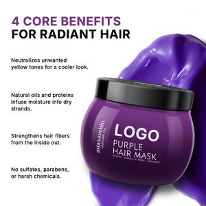 OEM ODM professionnel 500ml anti jaune <span class=keywords><strong>violet</strong></span> shampooing couleur <span class=keywords><strong>violet</strong></span> cheveux <span class=keywords><strong>masque</strong></span> neutralise les cheveux cuivrés et corrige les tons jaunes - Product Image 4