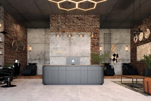 Bespoke Barber Interior Design Service Modern Men Salon Grooming Lounge Renovation and Commercial Retail Store <b>Fitting</b> - Product Image 3