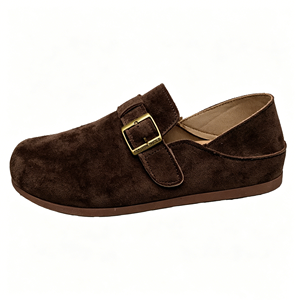 <span class=keywords><strong>Mules</strong></span> décontractées à bout fermé pour femmes, largeur extra-large, semelle ultra-fine en PVC antidérapante, mocassins souples en daim à enfiler, doublure fabriquée en Chine - Product Image 3