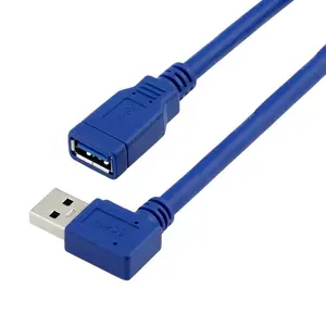 USB 3.0 A erkek 90 derece dişi adaptör kablosu bilgisayar için USB 3.0 kablosu