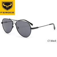 Lunettes de soleil tendance FEROCE en métal, style carré, vente flash, design personnalisé, verres TAC, protection UV400, monture en acier inoxydable, pour femmes