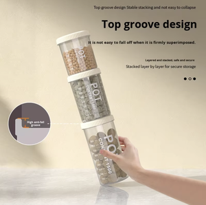 Boîtes de rangement en plastique PP moulées par injection, modernes, durables, multifonctionnelles, carrées, sous vide, pour le stockage des aliments ménagers, des céréales - Product Image 4