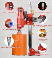 Perceuse à eau verticale électrique 5850W 405mm 650rpm, contrôle manuel, forage de trous dans les murs, machine à carottage diamanté pour béton, OEM