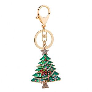 Wholesale Christmas Keychains Creative New Tree Pendant Ornaments Crystal Metal <b>Key</b> <b>Rings</b> - Product Image 6