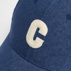 หมวกเบสบอลทรง 6 แผง ผ้าฝ้ายปักตัวอักษร C ปรับขนาดได้ สไตล์ลำลองสำหรับฤดูร้อน เหมาะสำหรับทุกเพศทุกวัย  ทรง Dad Hat ปีกโค้ง - Product Image 3