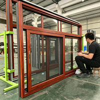 Ventanas Corredizas Modernas de Aleación de Aluminio para Casas y Tiendas - Insonorizadas, Resistentes al Viento, Aislamiento Térmico, Cortinas Colgantes - Fácil Instalación en Sala de Estar