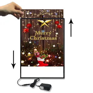 Hete Verkoop Led Lichtbak Opknoping Display Frame Reclame Lichtbak Led Board Voor Kerst Restaurant Cinema Marketing