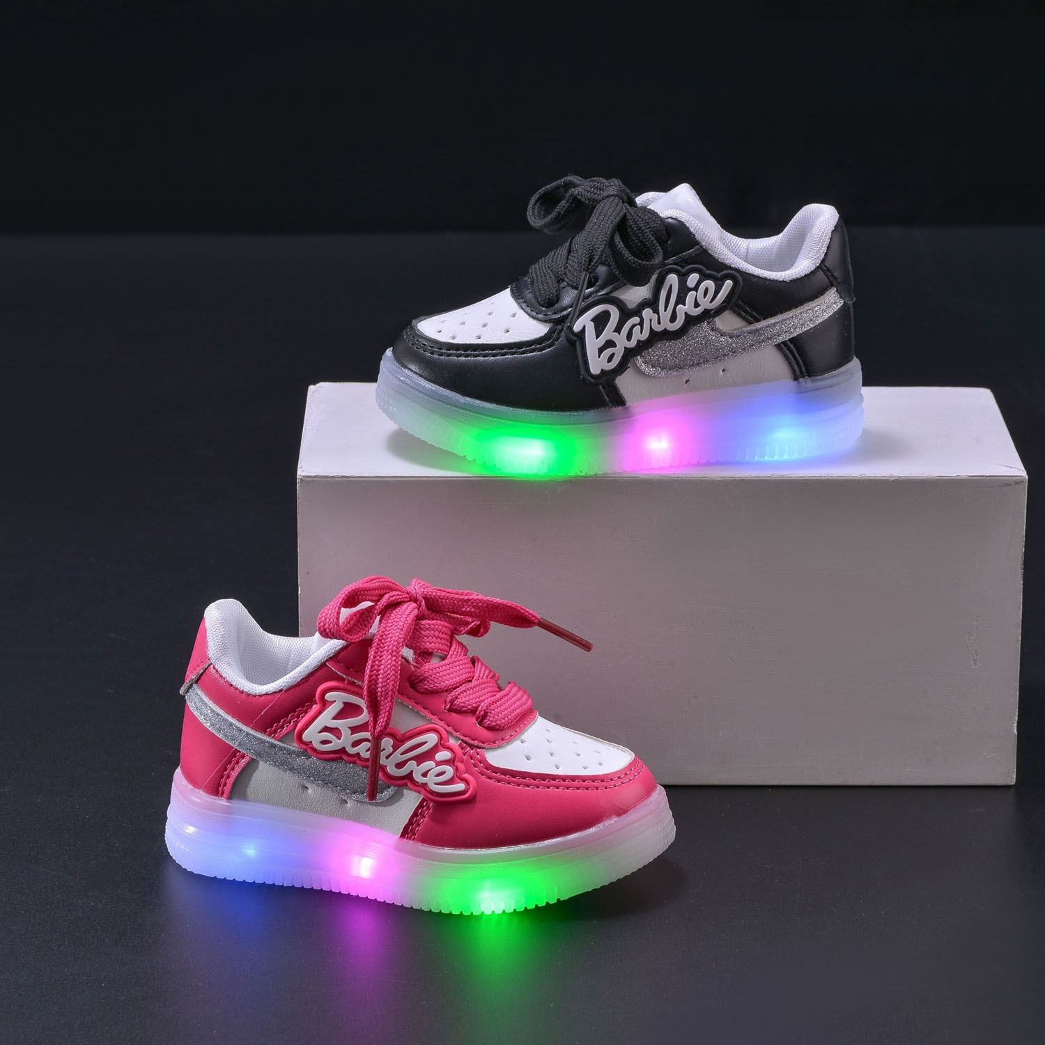 Shoes Kids Light Up Shoes With Remote LED Sneakers Red LED Colors