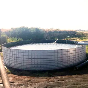 galvanized steel water tank with pvc tarpaulin liner canvas cover customized 50m3 -1000m3 farming irrigation storage tank