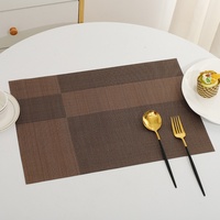 Napperons de table en PVC tressé, résistants à la chaleur, série croisée rectangulaire, très demandés
