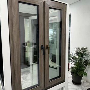 <span class=keywords><strong>Porte</strong></span> extérieure en aluminium de style américain Double verre trempé Portes d'entrée résidentielles <span class=keywords><strong>Porte</strong></span> battante en aluminium à battant - Product Image 6