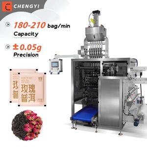 Fully Automatic Manual Multi Lanes Four Side Seal Plastic Small Pouch <b>Tea</b> Bag Wrapping Packaging <b>Machine</b> - Product Image 1