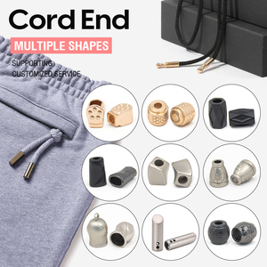 Tùy chỉnh mạ vàng hợp kim kẽm dây rút dây kết thúc kim loại Stopper chuyển đổi cho đồ bơi chuỗi phụ kiện may mặc Rope cap - Product Image 5