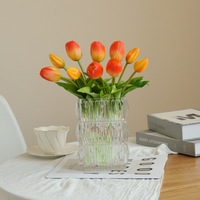 Fleurs de tulipes artificielles réalistes de haute qualité en gros, faites à la main, imperméables, pour arrangements de mariage et de la Saint-Valentin