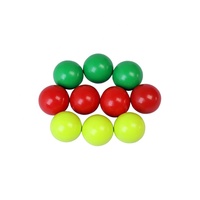 ZQURE Factory Direct Wooden Petanque Jack 30mm Colored Fluorescent Target Ball 10-Piece Set