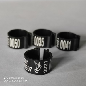 001-100 numerato 8MM fasce per gambe in plastica per uccelli gallina piccione anelli per piedi pulcini anelli per pappagalli per pappagallo - Product Image 6