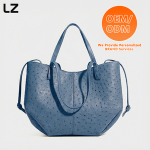Bolsos de Mujer LZ, Bolsos de Mano de Gran Capacidad, Bolsos Tote con Logotipos Personalizados, Bolsos de Hombro de Cuero Vegano de Avestruz para el Trabajo y Viajes - Product Image 4