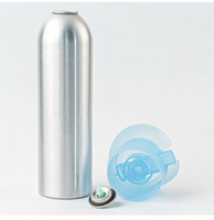 Impression de logo personnalisé sur bombe aérosol en aluminium pour parfum, capacité de 20 à 1000 ml, valve de masque à oxygène Venturi, tube, cylindre à oxygène