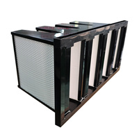Haute efficacité V/W Type H10 H13 cadre en plastique V Bank filtre Compact filtres HEPA