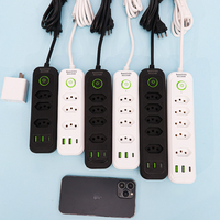 NOUVEAU - Prise brésilienne avec interrupteur USB Type-C, longueur personnalisable, 3 prises CA, tension nominale 110V/240V, en ABS