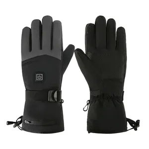 卸売 手自己発熱手袋-充電式バッテリー加熱電気オートバイ暖かい黒いスキー冬の加熱手袋