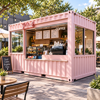 Conteneur personnalisé Café Location Maison conteneur modulaire préfabriquée Conteneur d'expédition bar Restaurant avec cuisine