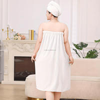 Ensemble de bain en polyester pour filles, personnalisé, motif grande fleur mignonne, bonnet de bain épais absorbant l'eau pour sécher les cheveux