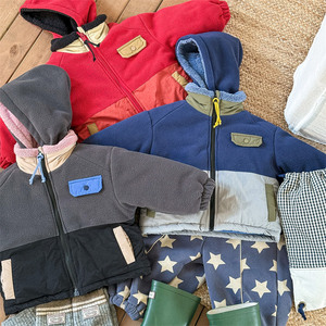 Manteau épais pour enfants pour filles et <span class=keywords><strong>veste</strong></span> en coton à blocs de couleurs, vêtements d'extérieur d'hiver pour garçons, <span class=keywords><strong>veste</strong></span> à col montant - Product Image 3