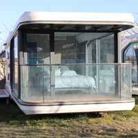 Casa Capsula Spaziale Prefabbricata Professionale, Modulo Abitativo a Forma di Dirigibile, Casa Container Modulare per Ufficio