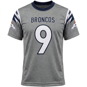 Camiseta Deportiva de Manga Corta Gris, Uniforme de Equipo Deportivo, Venta al por Mayor, Diseño de Número Sublimado, Personalizada Premium - Product Image 1