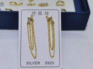 Myf 925เงินสเตอร์ลิงเครื่องประดับต่างหูชุบทองต่างหูตะขอขายส่ง925เงินประเทศไทย - Product Image 4