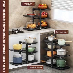 Nouveau 2026 – Organisateur de casseroles et poêles en métal robuste réglable à plusieurs niveaux pour évier, comptoir et <span class=keywords><strong>armoire</strong></span> – <span class=keywords><strong>Support</strong></span> de rangement double face pour cuisine - Product Image 3