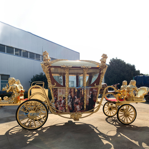 Calèche de mariage royale, style palais moderne, calèche électrique sans chevaux, pneus en caoutchouc massif, couleur personnalisée, garantie de 2 ans - Product Image 1
