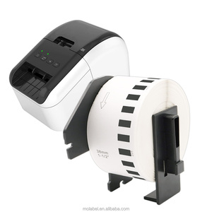 Rollo de etiquetas continuo compatible con <span class=keywords><strong>Brother</strong></span>, 38mm X 30,48 M, cinta de papel térmico negro sobre blanco para impresoras de la serie <span class=keywords><strong>QL</strong></span> - Product Image 1