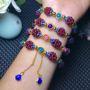 Nuovo Stile di Vino Rosso Granato e Amazonite perline FAI DA TE Braccialetto per la ragazza per il regalo - Product Image 1