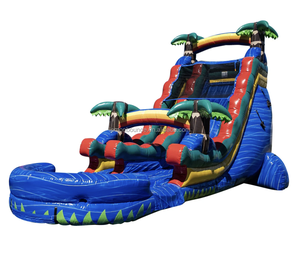 Tobogán Acuático Inflable Gigante Tropical <span class=keywords><strong>de</strong></span> Doble Carril <span class=keywords><strong>con</strong></span> <span class=keywords><strong>Piscina</strong></span> <span class=keywords><strong>de</strong></span> Chapoteo, Equipo <span class=keywords><strong>de</strong></span> Juego Acuático para Exteriores <span class=keywords><strong>de</strong></span> Verano para Adultos y Niños - Product Image 5