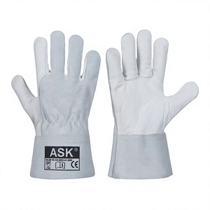 Gants de soudage de sécurité en cuir de vachette pour la protection contre les éclaboussures de métal fondu en soudage TIG à l'arc avec fil fourré - Product Image 1