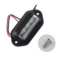 Éclairage de plaque d'immatriculation de voiture à 6 LED pour SUV camion remorque Van Tag lampe de marche ampoules blanches produits de voiture feux de plaque d'immatriculation