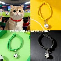 Collier pour animaux de compagnie Petop Factory 2026 – Thème sportif football mondial, perles de basketball et de football, réglable pour petits animaux