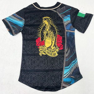 Maillot de baseball personnalisé pas cher, fabriqué rapidement, Mexique, Vierge Marie, Notre-Dame de Guadalupe, San Judas Tadeo, Jésus mexicain - Product Image 2
