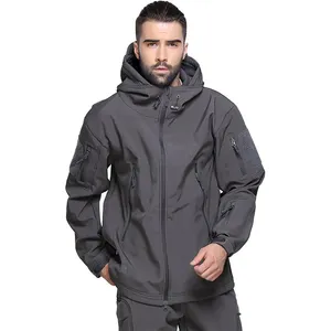 Men's Hoodies Softshell Tactical Jacket Casual Custom Men's Windbreaker Zipper Men Coats Fleece Hiking Winter Men's Jackets