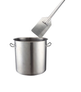 Varilla agitadora <span class=keywords><strong>de</strong></span> acero inoxidable comercial batidor paleta mezcladora utensilios <span class=keywords><strong>de</strong></span> cocina herramientas mango largo para olla - Product Image 1