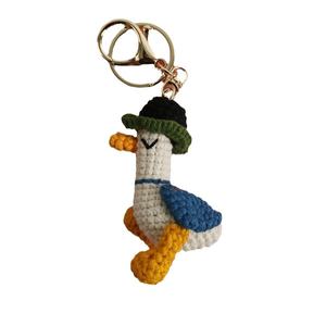 2025 New <strong>Handmade</strong> <strong>Knitted</strong> Duck Pendant Keychain Cute Yarn <strong>Crochet</strong> Forward Duck Small Doll Decorative <strong>Flowers</strong> &amp; Plants - Product Image 5